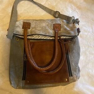 Stylish Silver and Brown Women's Bag